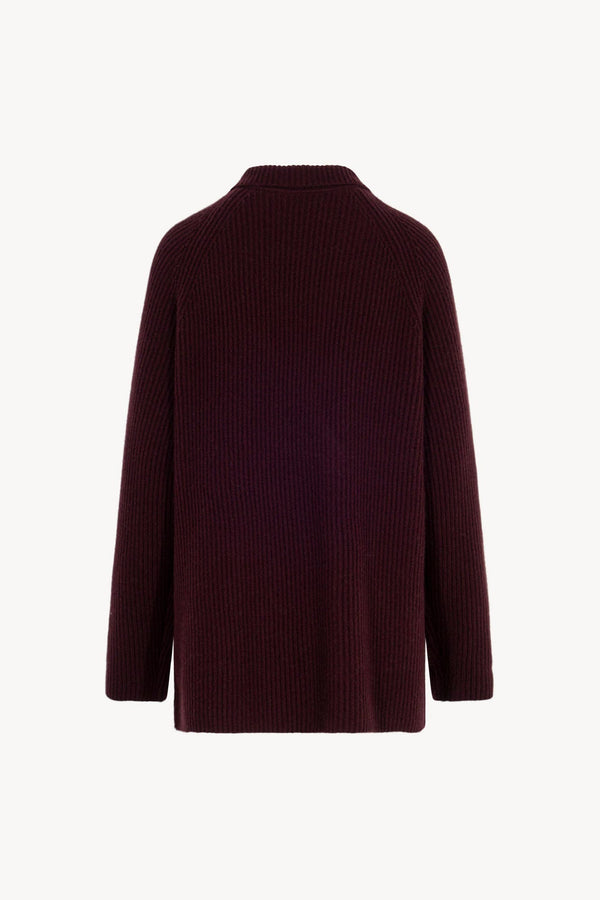 Cardigan Doppiopetto a Costa Inglese in Puro Cashmere Acero