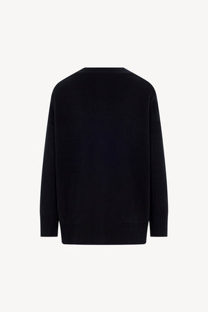 Cardigan Scollo a V in Puro Cashmere Nero