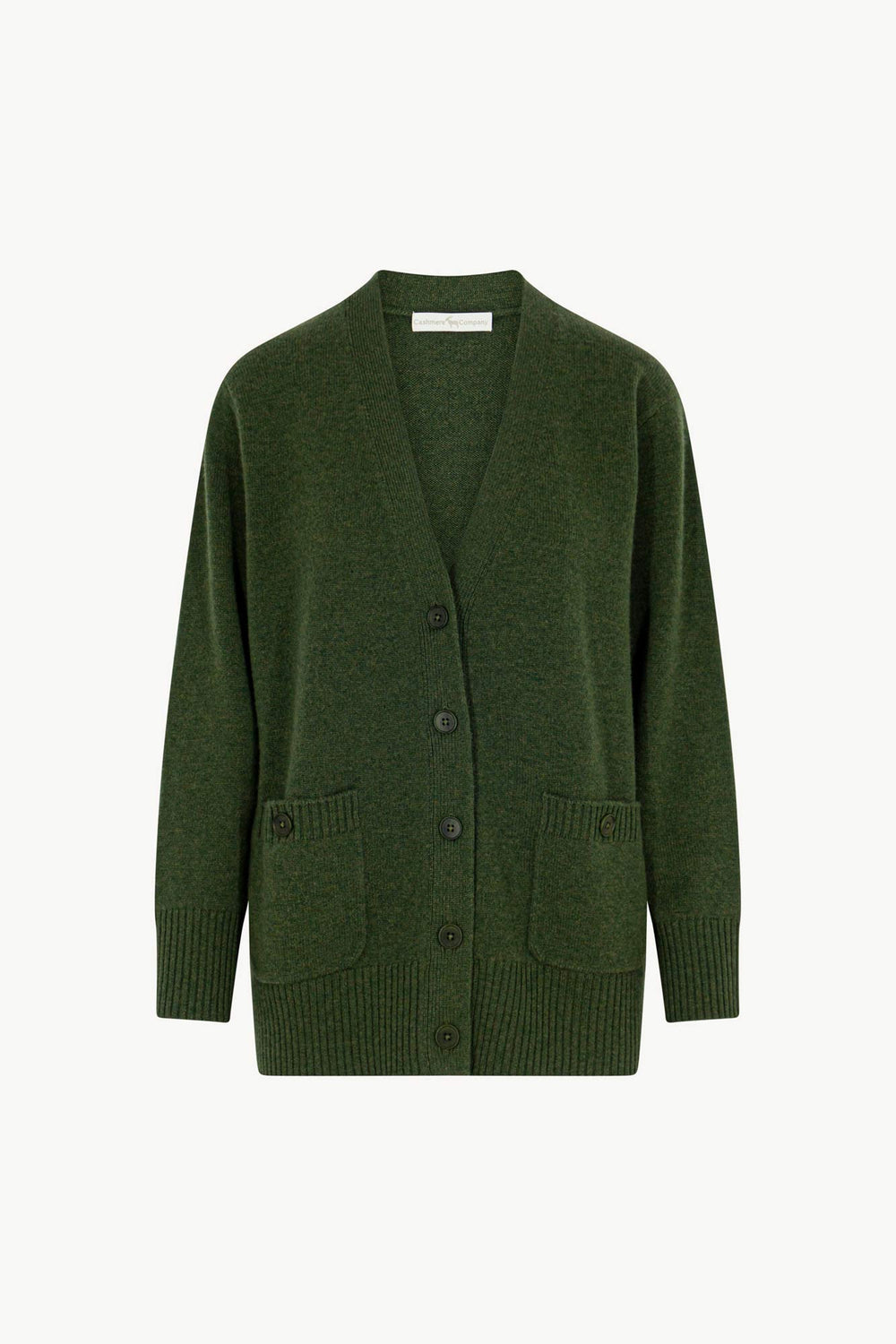 Cardigan Scollo a V in Puro Cashmere Loden