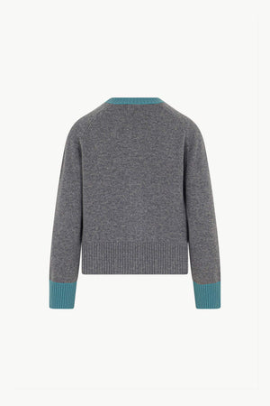 Cardigan con Bordi a Contrasto in Puro Cashmere Derby