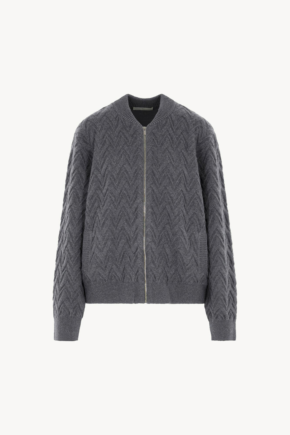 Bomber in Punto Chevron in Puro Cashmere Derby