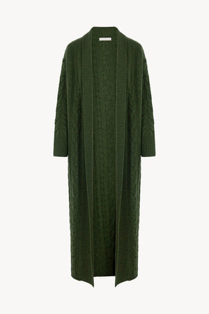 Cappotto a Trecce in Puro Cashmere Loden