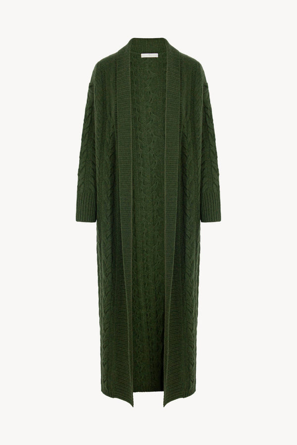 Cappotto a Trecce in Puro Cashmere Loden