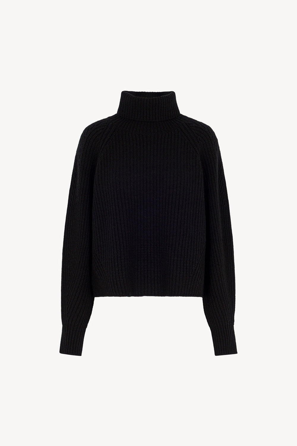 Dolcevita a Costa Inglese in Puro Cashmere Nero