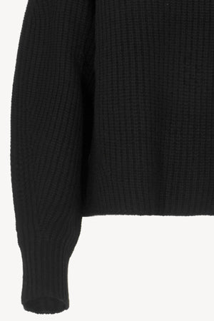 Dolcevita a Costa Inglese in Puro Cashmere Nero