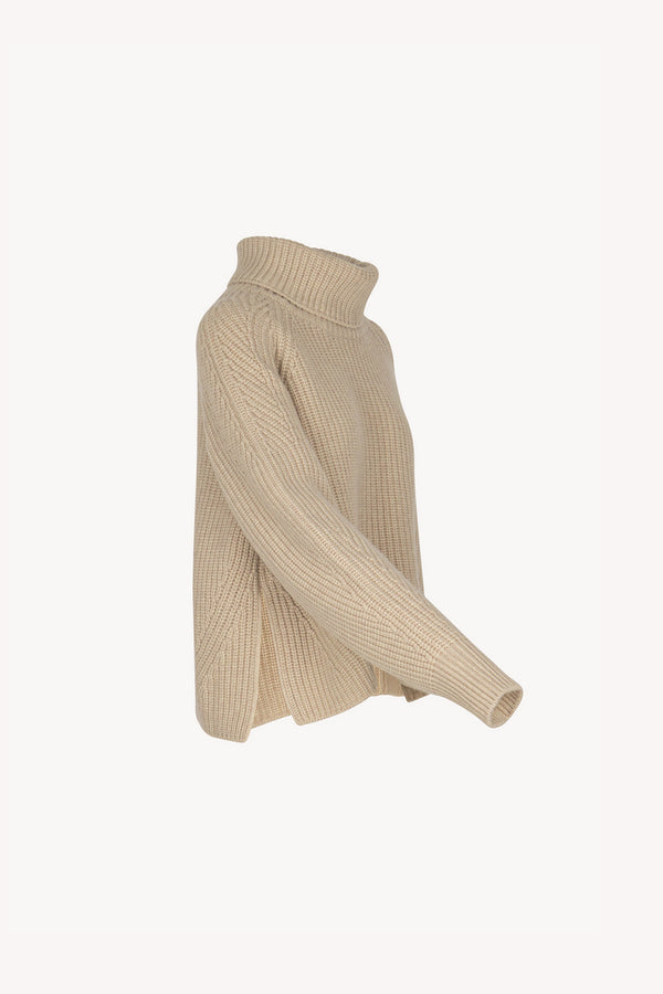 Dolcevita a Costa Inglese in Puro Cashmere Avena