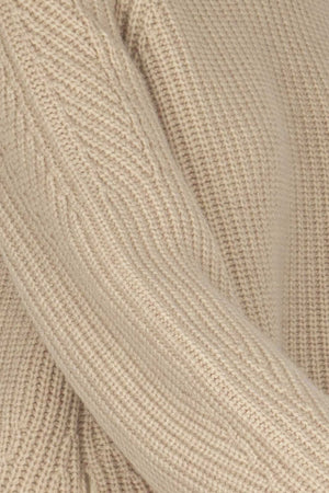 Dolcevita a Costa Inglese in Puro Cashmere Avena