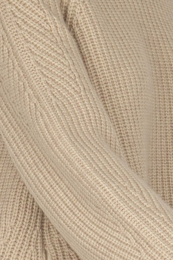 Dolcevita a Costa Inglese in Puro Cashmere Avena