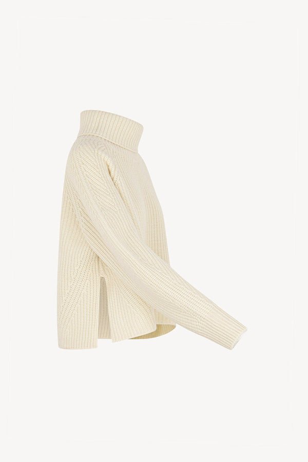 Dolcevita a Costa Inglese in Puro Cashmere Latte