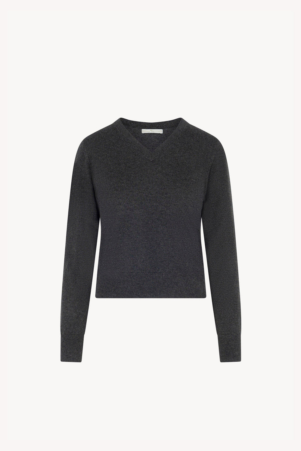 Maglia Scollo a V in Seta Cashmere Extrafine Grigio