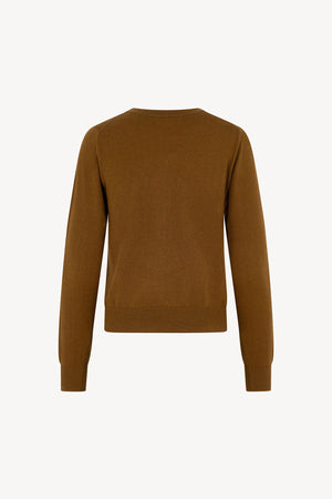 Maglia Scollo a V in Seta Cashmere Extrafine Terracotta