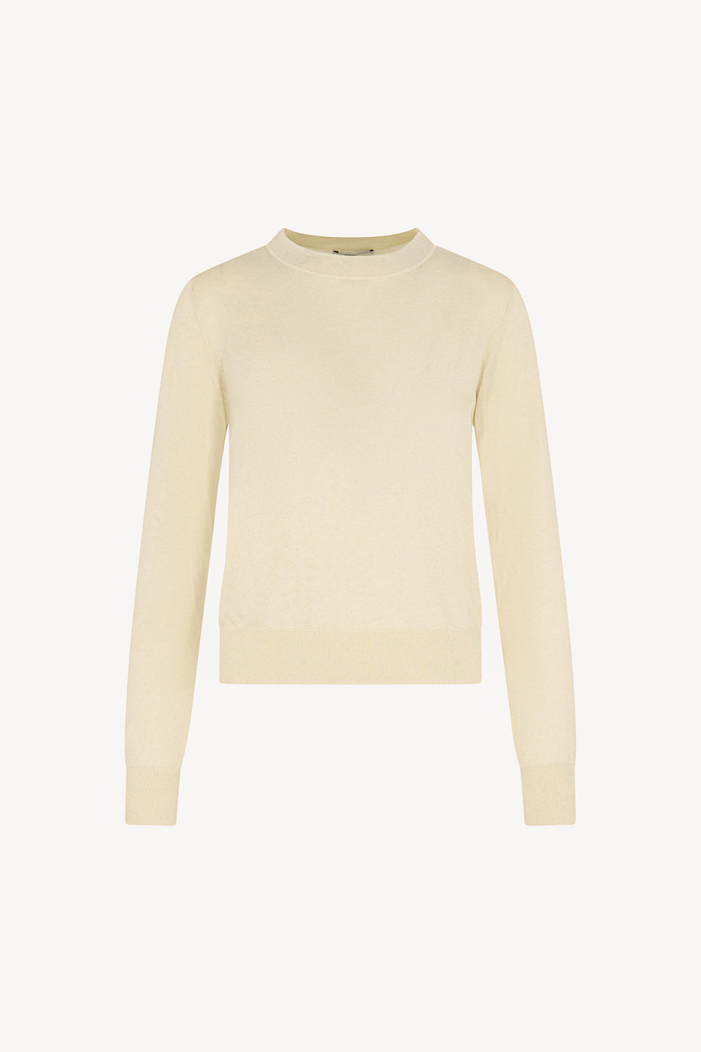 Maglia Girocollo in Seta Cashmere Extrafine Avorio