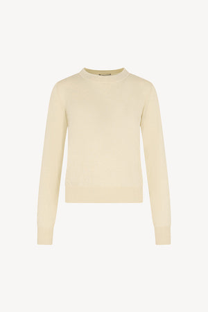 Maglia Girocollo in Seta Cashmere Extrafine Avorio