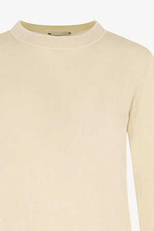 Maglia Girocollo in Seta Cashmere Extrafine Avorio