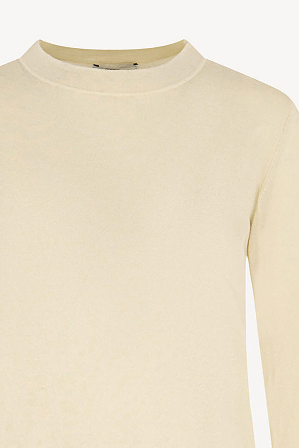 Maglia Girocollo in Seta Cashmere Extrafine Avorio