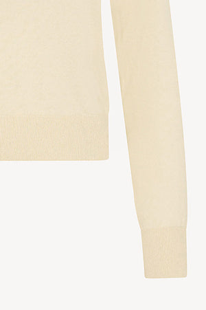 Maglia Girocollo in Seta Cashmere Extrafine Avorio