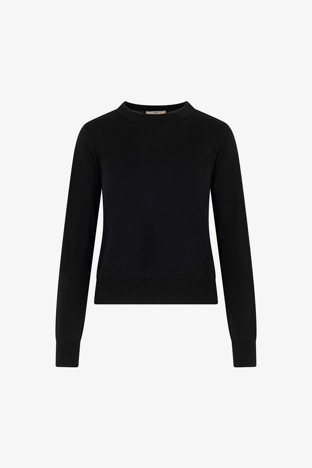 Maglia Girocollo in Seta Cashmere Extrafine Nero