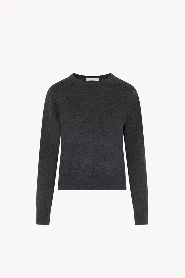 Maglia Girocollo in Seta Cashmere Extrafine Grigio