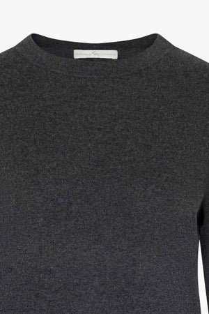 Maglia Girocollo in Seta Cashmere Extrafine Grigio