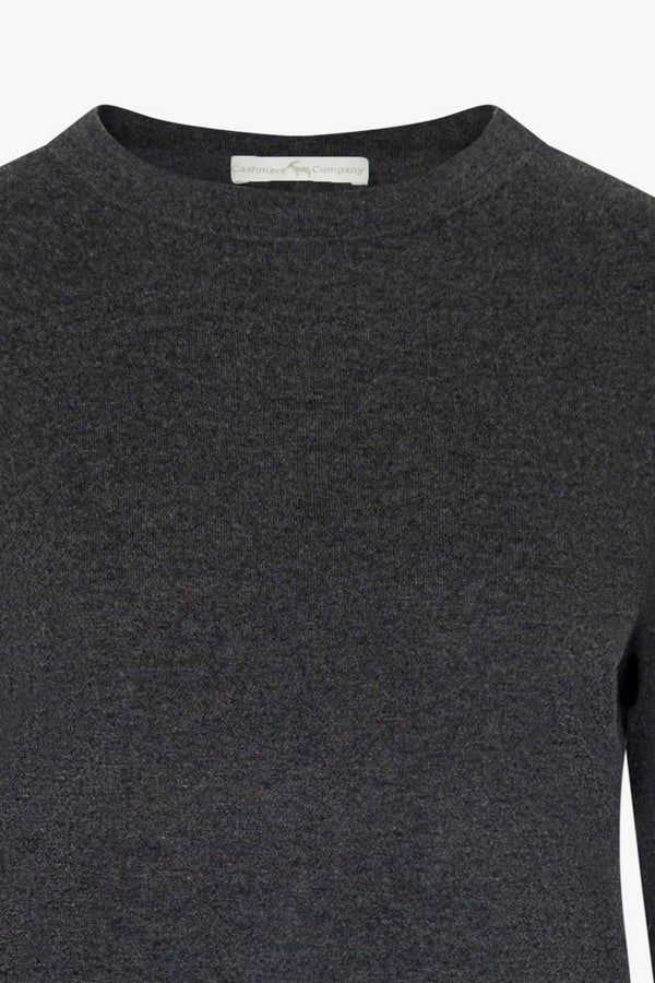 Maglia Girocollo in Seta Cashmere Extrafine Grigio
