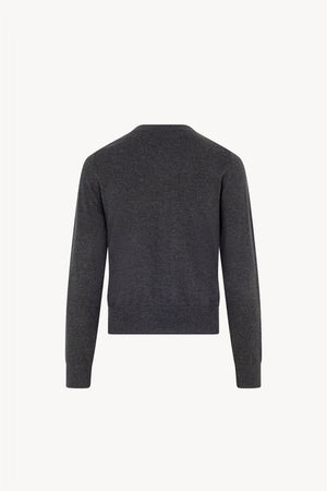 Maglia Girocollo in Seta Cashmere Extrafine Grigio