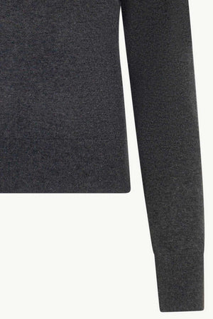 Maglia Girocollo in Seta Cashmere Extrafine Grigio
