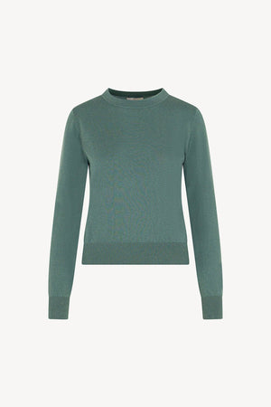 Maglia Girocollo in Seta Cashmere Extrafine Lichene