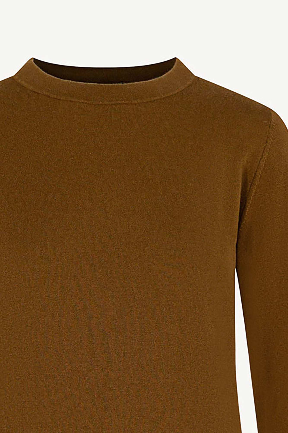 Maglia Girocollo in Seta Cashmere Extrafine Terracotta