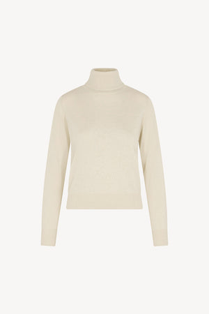 Maglia Dolcevita in Seta Cashmere Extrafine Avorio