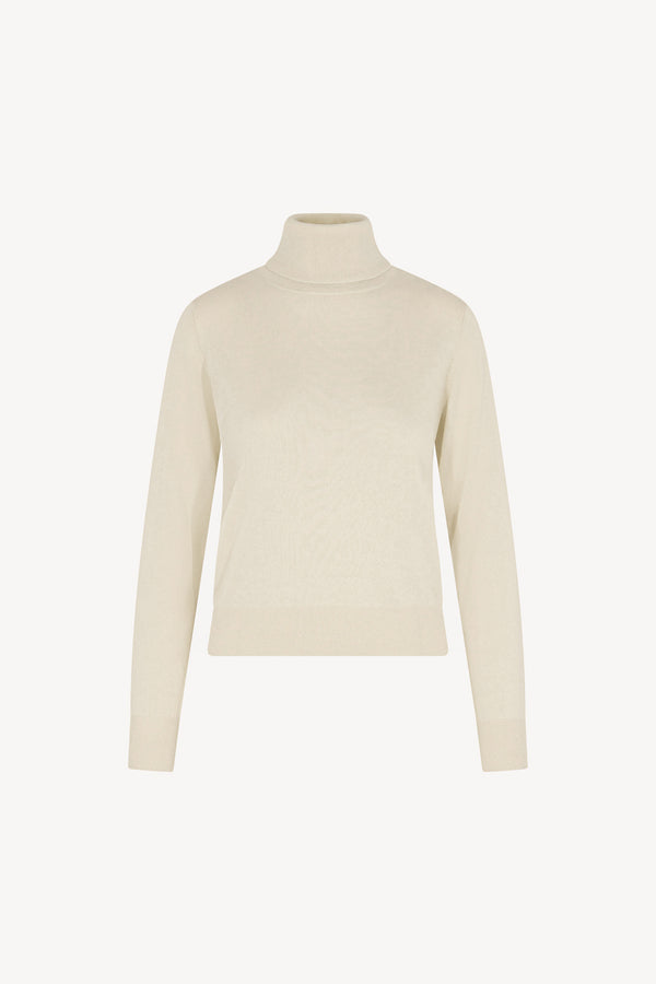 Maglia Dolcevita in Seta Cashmere Extrafine Avorio