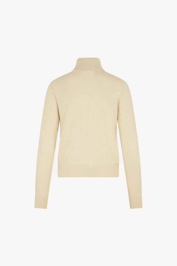 Maglia Dolcevita in Seta Cashmere Extrafine Avorio