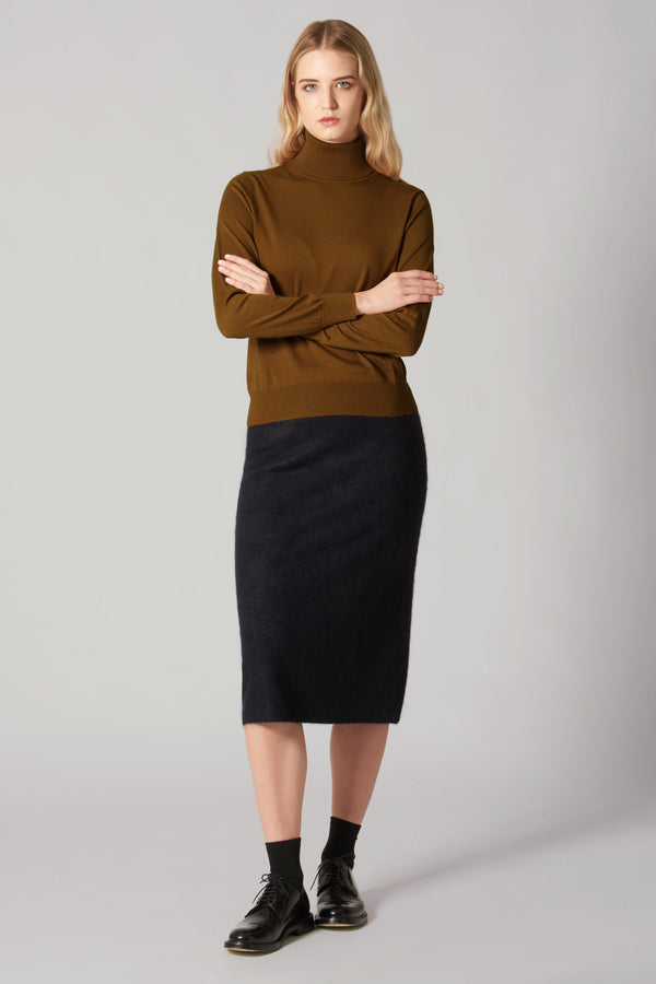 Maglia Dolcevita in Seta Cashmere Extrafine Avorio