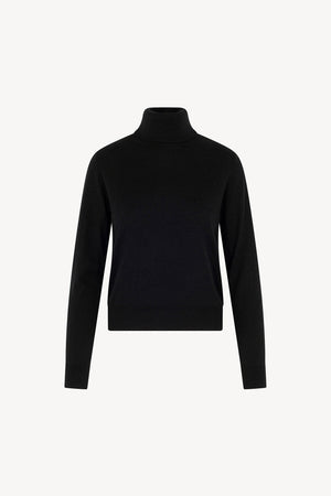 Maglia Dolcevita in Seta Cashmere Extrafine Nero