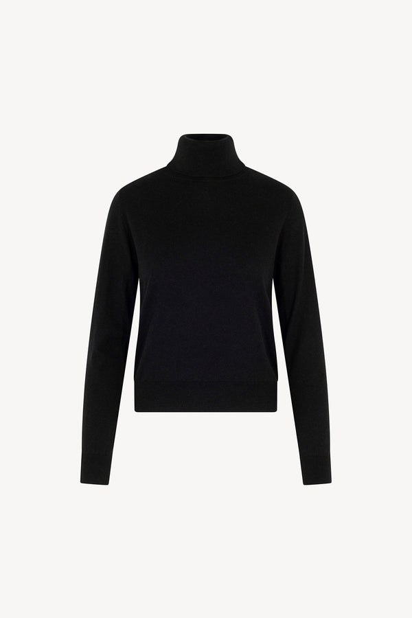 Maglia Dolcevita in Seta Cashmere Extrafine Nero