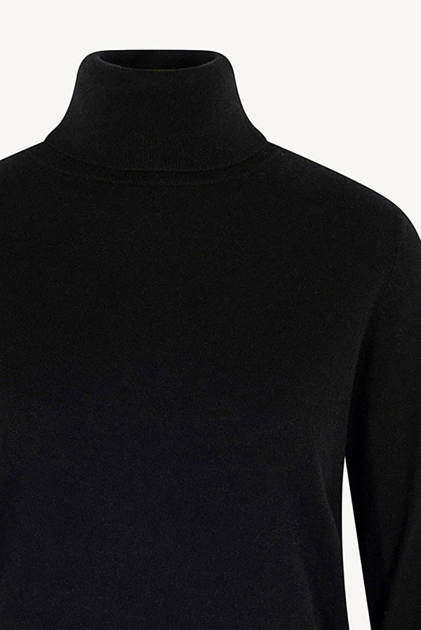 Maglia Dolcevita in Seta Cashmere Extrafine Nero