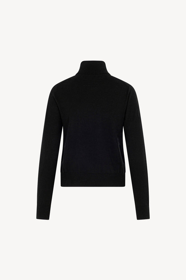 Maglia Dolcevita in Seta Cashmere Extrafine Nero