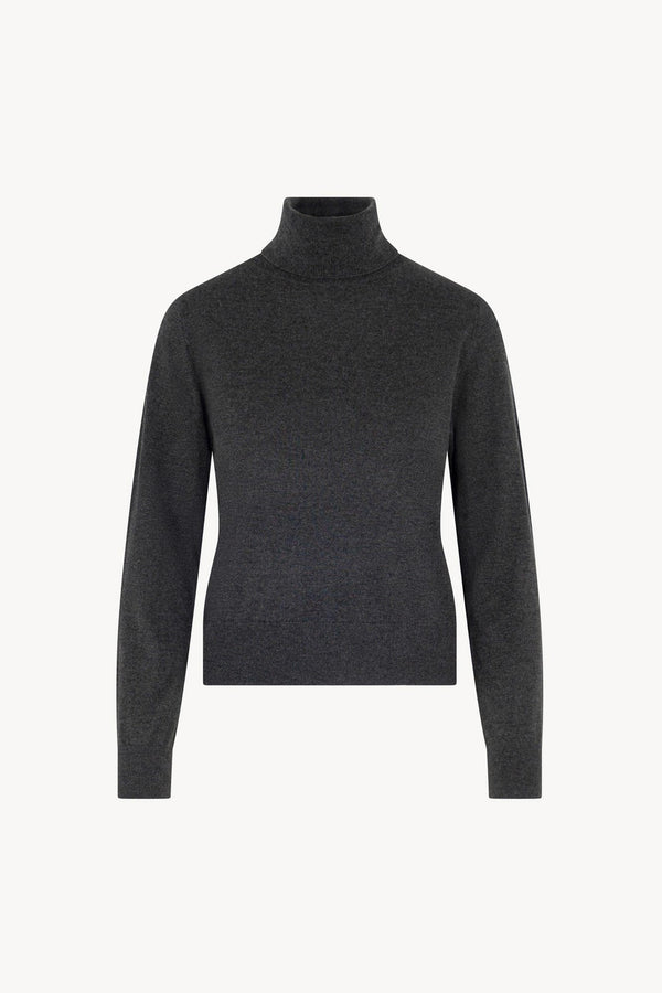 Maglia Dolcevita in Seta Cashmere Extrafine Grigio