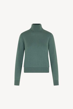 Maglia Dolcevita in Seta Cashmere Extrafine Lichene