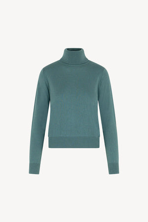 Maglia Dolcevita in Seta Cashmere Extrafine Lichene
