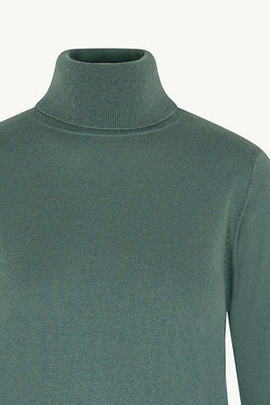 Maglia Dolcevita in Seta Cashmere Extrafine Lichene