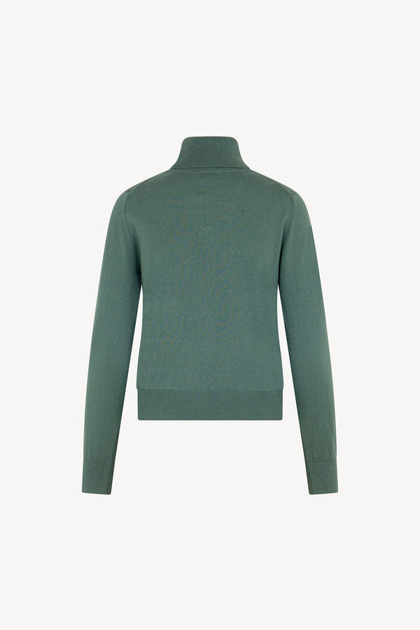 Maglia Dolcevita in Seta Cashmere Extrafine Lichene