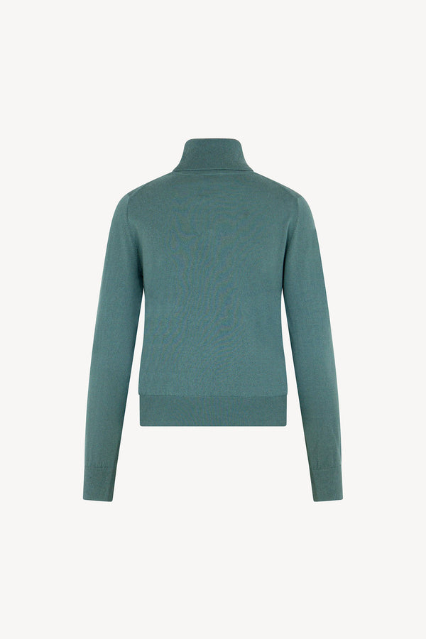 Maglia Dolcevita in Seta Cashmere Extrafine Lichene