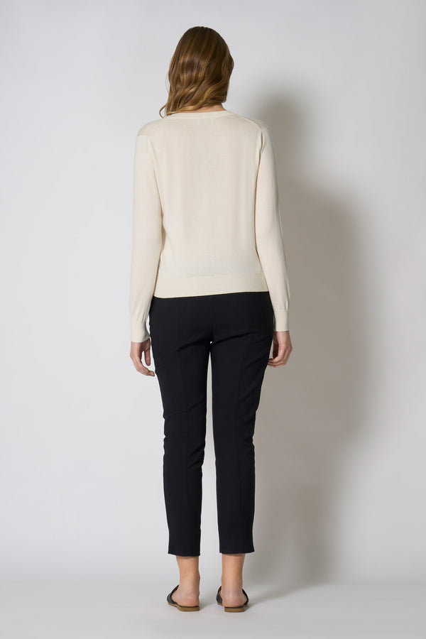 Cardigan in Seta Cashmere Extrafine Avorio