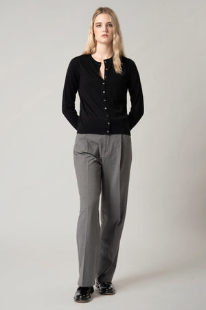 Cardigan in Seta Cashmere Extrafine Avorio