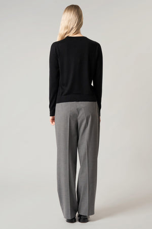 Cardigan in Seta Cashmere Extrafine Nero