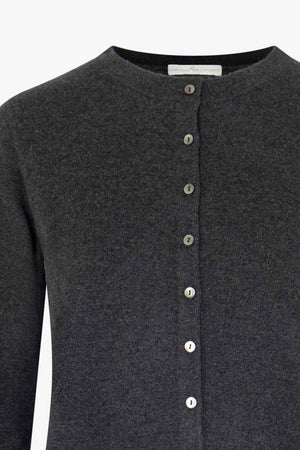 Cardigan in Seta Cashmere Extrafine Grigio