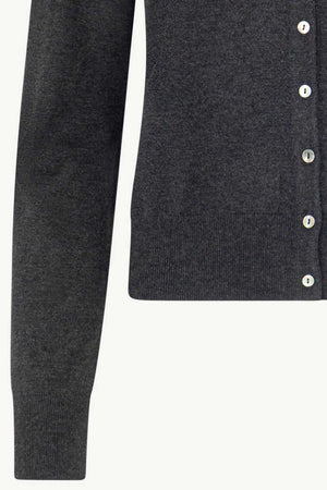 Cardigan in Seta Cashmere Extrafine Grigio