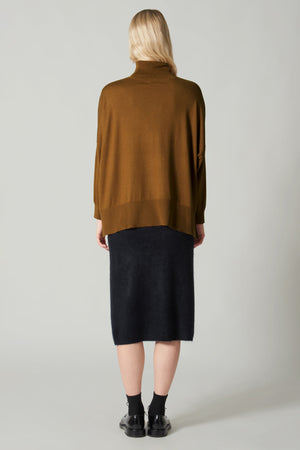 Dolcevita Over in Seta Cashmere Extrafine Terracotta