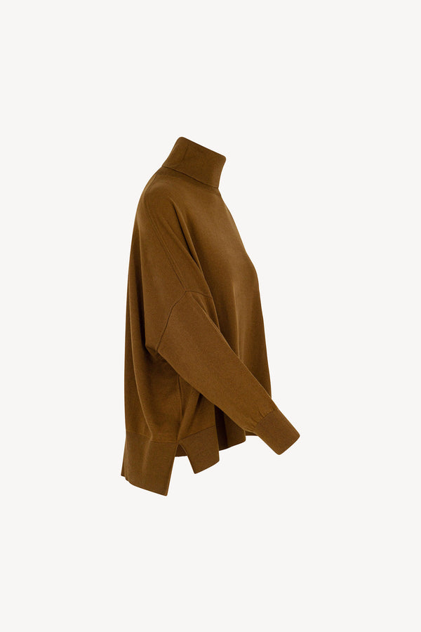 Dolcevita Over in Seta Cashmere Extrafine Terracotta