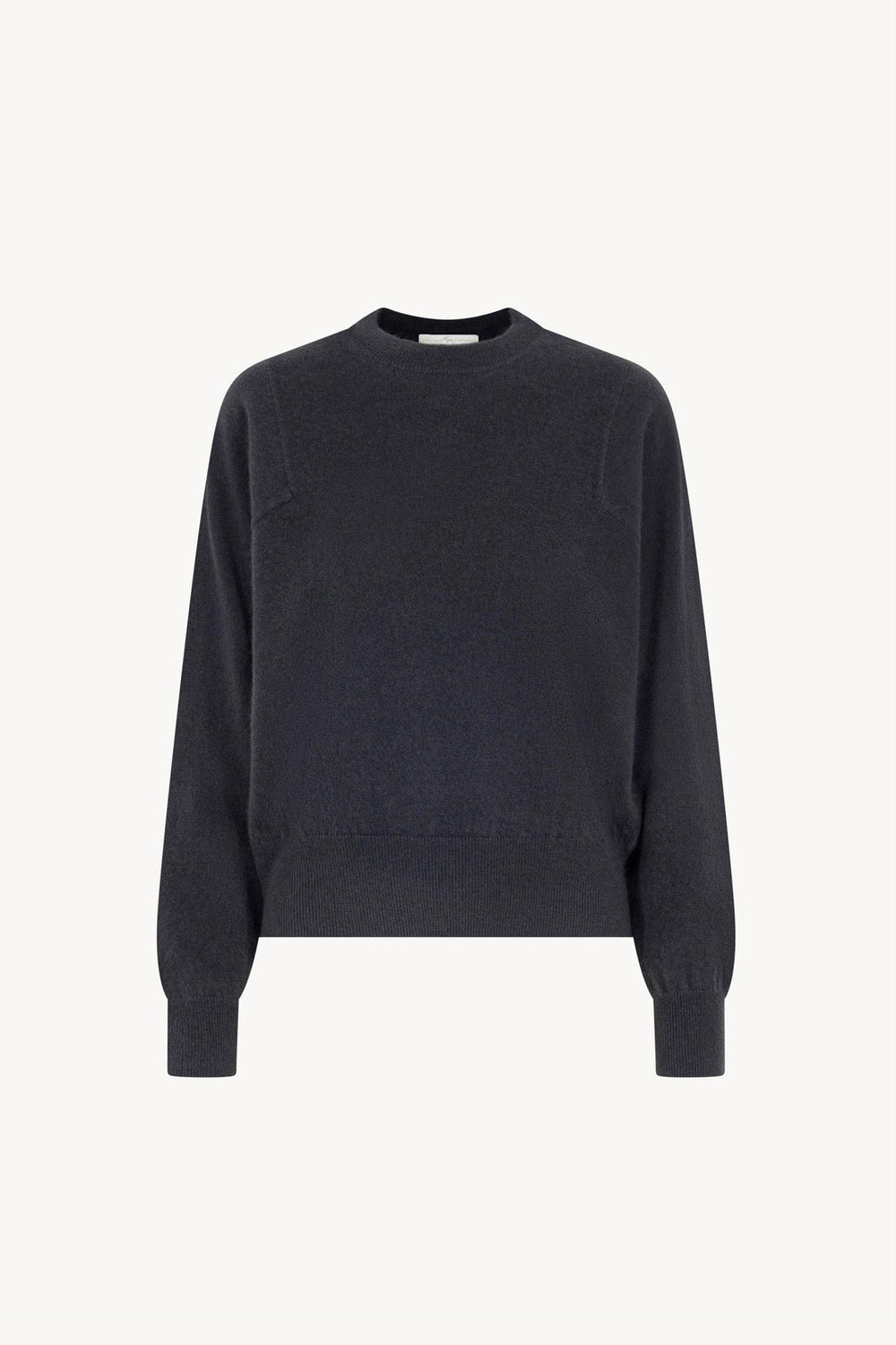 Girocollo Maniche Squadrate in Puro Cashmere Spazzolato Ardesia